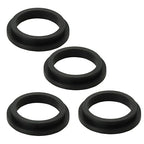 4PCS 45mm (1.77") Multi-Shape Silicone Sealing Gaskets - Convex/L/O-Shaped Washers for Kitchen Sink Drain & Inclined Sliding Joints