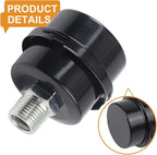 Air Compressor Air Filter Replacement for 16.5 x 11 x 3 cm Pump Accessories, Steel Construction with 20mm Thread, Black Intake Filter for Quiet Mode Operation
