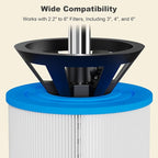 ROYOR Pool Filter Cleaner Stand Tool, Fit for 3", 4", 6" Swimming Pool Cartridge Filter Cleaner, Pool Filter Cleaning Stand with Heavy-Duty Stable Base