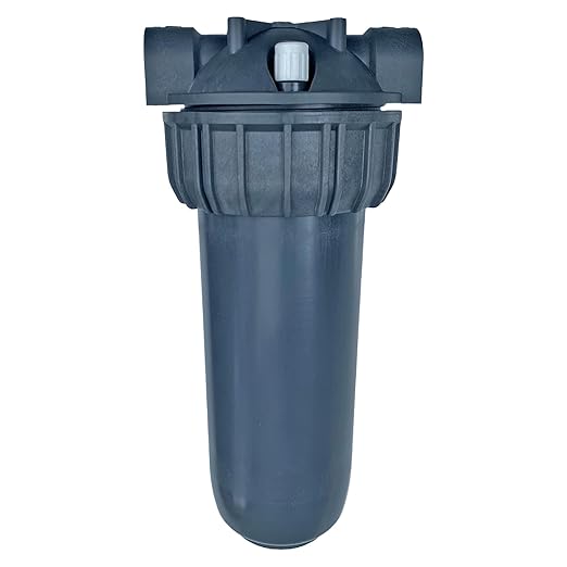 KleenWater Dishwasher Water Filter, KW2510HW-resin Under Sink Filtration System, Cation Exchange Resin Filled Filters for Hard Water and Cloudy Film Residue on Dishes and Glasses
