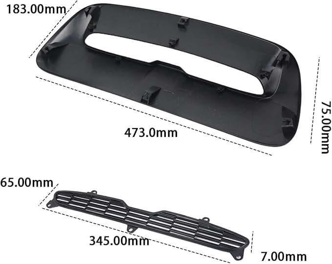 Car Front Air Intake Vent Scoop Car Air Flow Intake Hood Compatible With BMW Compatible With Mini And Cooper R55 R56 R57 R58 R59 2007-2013(Carbon fiber black)