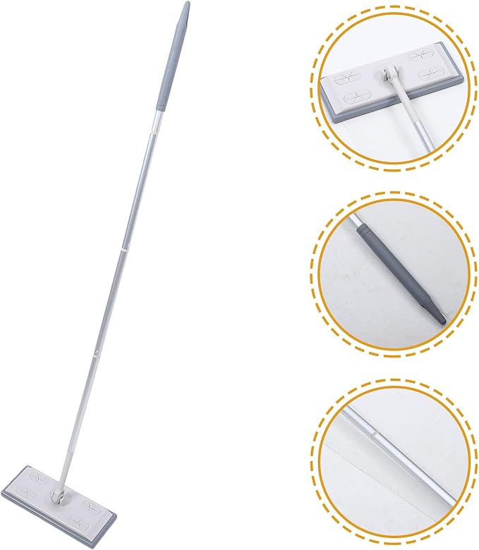 Detachable Handle Dust Mop with Reusable Dry and Wet Cleaning Pads, Convenient No Wash Floor Cleaning Mop for Hardwood, Tile, and Laminate Floors, Suitable for Home and Office Use