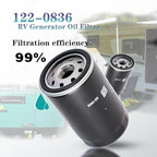 ZHRANXZ122-0836 & 140-3116 Oil Air Filter Kit - OEM Replacement for Cummins Onan 4000/5500 RV Generators HGJAA HGJAB HGJAC Replaces B7238 84398