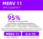 10x30x1 MERV 11 (6-Pack) Pleated Air Filter (Actual Size: 9.75x29.75x0.75") MPR 1200 & FPR 7, Furnace Air Filters,10x30x1 air filter