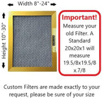 CARTER | Gold | MERV 8 | HVAC & Furnace Filter | Washable Electrostatic ((20x25x1))