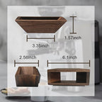 Coffee Filter Holder Magnetic, Solid Walnut Wood Coffee Filter Storage Organizer for Coffee Station, Holds Up to 50 V60-Style Cone Paper Filters, Side Mount for Espresso Machine or Fridge