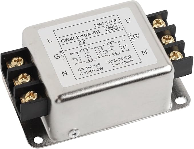 Single-Phase 2-Stage Power Supply Filter Anti-interference With Alloy Shell For CW4L2 Models Electrical And Electronic Equipment(10A)