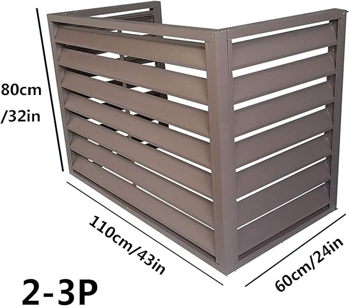 Multifunctional Aluminum Shutter Privacy Fence, Mini Split Cover for External Units, freestanding Enclosure to Cover Garbage Or Units, Noise Reduction, Suitable for Garden, Balcony, Outdoor ( Color :