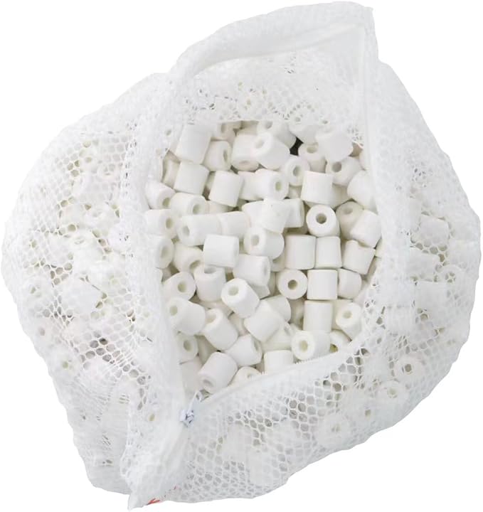 CNZ Premier Bulk Bio Ceramic Rings Filter Media for Aquarium Koi Fish Pond Reef Filter (20-lbs)