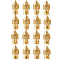 16Pcs Ender 3 Nozzles 0.4mm, MK8 Extruder Nozzles 0.4mm Compatible for Creality Ender 3 v2/Ender 3 Pro/Ender 3 Max/Ender 5 Pro/Ender 3 S1/Ender 3 Neo/CR-10 Series 3D Printer Brass Nozzles,