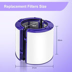 2 Pack Upgraded 2-IN-1Filter Replacement Compatible with Dyson PH01 HP07 HP10 TP07 TP10 TP09 HP09 HP06 TP06 PH02 PH03 PH04-360° Combi Glass Pure Cool Hot Humidify Fan Filter & Activated Carbon Filter
