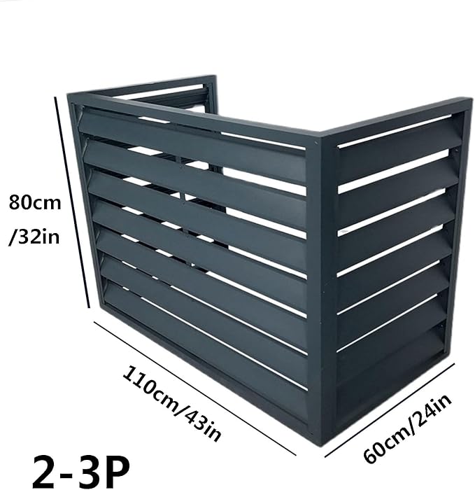 Multifunctional Aluminum Shutter Privacy Fence, Mini Split Cover for External Units, freestanding Enclosure to Cover Garbage Or Units, Noise Reduction, Suitable for Garden, Balcony, Outdoor ( Color :