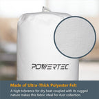 POWERTEC 70333 Dust Collector Bag, 21" x 31", 1 Micron Filter, For JET, Grizzly, Shop Fox, Wen, Harbor Freight, and POWERTEC DC-1512