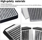Foldable HEPA Air Intake Filter Fit for Tesla Model X 2015-2020, Upgrade Cabin Air Filter with Activated Charcoal Replace 1045566-00-H 1045566-00-G 104556600H