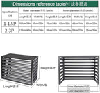 Aluminum Air Conditioner Fence Set of 2, Louvered Outdoor AC Unit Cover, Decorative Privacy Screen, Weatherproof and Anti-Theft (Brown 110x60x80cm/43x24x32in)