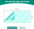 20pcs Welding Helmet Lens, 2"X4.25" Welding Helmet Replacement Lens