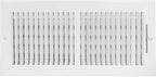 EZ-FLO 14 x 6 Inch (Duct Opening) Air Vent Cover for Wall or Ceiling, Two-Way Ventilation Register, Solid Steel HVAC Register Cover, White, 61613