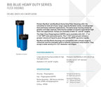 Pentair Pentek 150238 Big Blue Filter Housing, 1" NPT #10 Whole House Heavy Duty Water Filter Housing with High-Flow Polypropylene (HFPP) Cap, 10-Inch, Black/Blue