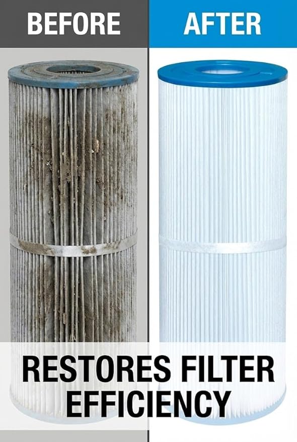Ultimate Spa & Pool Filter Cleaner Spray, Professional Strength Fast Acting No Soak Hot Tub, Cartridge & Sand Filter Cleaning, Removes Body Oils, Sunscreen, Grease & Organic Build-Up (4 gallons)