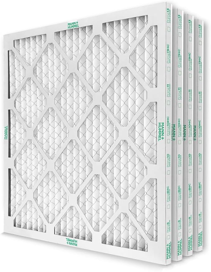Mann+Hummel 18x20x1 MERV 8 Pleated HVAC AC Furnace Air Filters. 4 Pack. (Exact Size: 17.5 x 19.5 x 0.75 Inches)