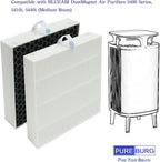 PUREBURG Replacement Filter Compatible with BLUEAIR 5410i 5440i DustMagnet Air Purifiers 5400 Series ,2-Pack (4 Filters) H13 HEPA 3-Stage Filtration Activated Carbon 2-IN-1