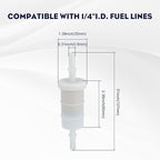 879885Q inline Fuel Filter for Mercury ＆ Mariner Outboards 4 Stroke 5/16" 40 50 60 HP 75-115HP 135-300HP 35-879885T 35-879885Q 35-879885K Pack of 2
