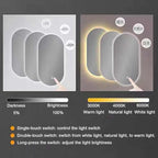 Bathroom Mirror with LED Lights，Bathroom Led Mirror ，Backlit Bathroom Mirror ，LED Mirror for Bathroom，Backlit Lighted Makeup Mirror，with Touch Sensor/Dimming/Demister pad(A,H100*W50cm/H39.4*W19.7IN)