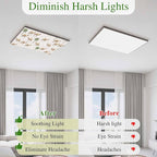 Fluorescent Light Covers for Ceiling Lights Desert Camel Magnetic Light Filters 2 Pack 4x2 ft Bohemian Southwest Date Trees Ceiling Lights Cover for Classroom Office School Home Drop Lamp Decor
