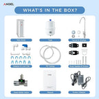 ANGEL Reverse Osmosis Water Filter, 7 Stage Under Sink Water Filtration System, 3-Year Long-Lasting RO Filter, 2:1 Pure to Drain, Reduces PFAS/PFOS, Fluoride, Chlorine, Bad Taste & Odor, Lead-Free