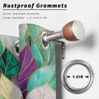 Leaves Outdoor Curtains for Patio Gorgeous Leaf Abstract Spring Waterproof Outside Curtains with Grommet Top Weatherproof Curtain for Cabana Pergola Gazebo, 1 Panel, 54" W x 95" L