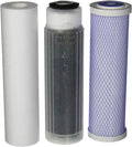 Reverse Osmosis Deionization (RODI) 10" Replacement Filter Kit (Sediment Cartridge, Carbon Cartridge, Color Indicating DI Cartridge Filled with MBD-30 Nuclear Grade Resin)by CFS