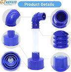 AC Drain Line Cleaner Tool, Universal HVAC to PVC Adapter for Unclogging A/C Condensate Drain Lines - Wet Vac Attachment for Efficient Evacuation, Blue, 1 Pack