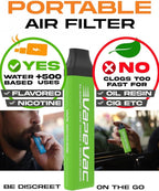 VapeVac (Registered AMZ Brand) – Pocket-Sized Personal Air Filter for Discreet Output Reduction | Minimizes Odor, Keeps Air Fresh | Not an Emission Device – 500+ Uses (6-Pack)