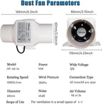 2.36”Inline Duct Fan 12V Dc Ventilation Exhaust Fan Small Hydroponics Blower 60Mm Mini Air Diffuser Booster for Heating Cooling Grow Tents (Color : NO Adjustable Speed, Size : 14w)