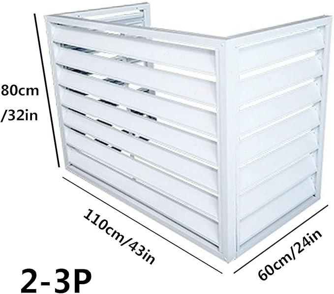 Pool pump covers for outside units, outdoor garbage can enclosures, aluminum outdoor garden air conditioner cover, sturdy and durable, noise-proof, suitable for gardens, balconies, walls ( Color : THR