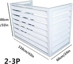 Aluminum Outdoor Condenser Protective Cover, freestanding Enclosure to Cover Garbage Or Ac Units, beautiful and durable appearance, suitable for gardens, balconies, walls, courtyards ( Color : THREE-W