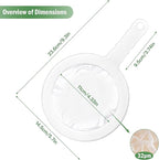 2PCS 450 Mesh Fine Mesh Filter with PP Material Non-Slip Anti-Scalding Handle Safe and Durable Sieve for Kitchen Tea Soy Milk Coffee Juice, 12.72x6.85x3.86 inch