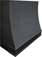 CT Copper Tailor Sloped Copper Vent Hood Wall Mount,54'' W,48''H,21''D,1260 CFM Exhaust Fan,Stainless Steel Vent,LED Light,Dishwasher-Safe Baffle Filters,VH8TR1