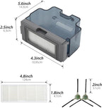 Robot Vacuum Replacements Parts Fit For Lefant M210/M213/M210b, For Okp K2 K2p K3 K4 K5 K2p Robot Vacuum Cleaner, Vacuum Dust Pan, Side Sweep Edge Brush HEPA Filter (Dustbin& Filter&Sweep-10pc)