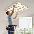 Fluorescent Light Covers for Ceiling Lights Desert Camel Magnetic Light Filters 4 Pack 4x2 ft Vintage Southwest Date Trees Ceiling Lights Cover for Classroom Office School Home Drop Lamp Decor