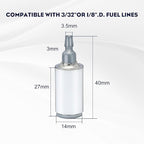 530095646 Fuel Filter for Husqvrna Compatible with Poul-an Trimmer Chainsaw Leaf Blower 128LD 124 125 128 Series String Trimmer Brush Cuter Pole Pruner Edger Weedeater 2Pack