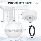 Bath Filter for Tub Faucet - 10 Stages Bath Water Filter 2,500 Gallons, Removes Contaminants & pH Balancer, Improved Skin, Hair, and Nail Condition - BPA-Free & Easy Install (White)