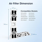 GLACIER FRESH Replacement for Frigidaire FRGPAAF2 PureAir AF-2 Refrigerator Air Filter, FRFC2323AS, FRFC232LAF, FRFC233LAF, FRFG2323AF, FRFN2823AS Air Filter (6 Pack)