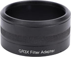 Fabater Camera Lens Filter Adapter Tube Fit for GR3X Lens Filter Mount Adapter Compatible with 49mm Threaded Hoods Caps