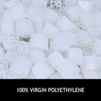 Moving Bed Bio Filter Media - 20mm, White, for Koi Ponds, Aquariums, Aquaculture, Aquaponics (100 pcs)