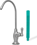 Metpure Non-airgap NSF Certified RO Faucet Reverse Osmosis Drinking Water Filtration System Water Dispenser Spout (Brushed Nickel). Vase Style with Faucet Wrench.