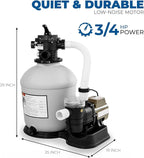 XtremepowerUS 16" Sand Filter Swimming Pool 3/4 HP Pool Pump Timer 15,000GAL Above Ground Pool Set