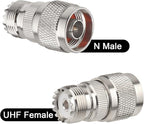 2 Pack N Male to UHF Female SO-239 Connector Adapter N Connector to PL-259 SO239 RF Coaxial Cable Adapter