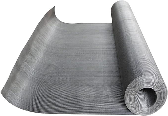 Stainless Steel Woven Wire Mesh 304 Stainless Steel Woven Wire Mesh 100 Mesh Filter Screen Sheet Heat-Resistant Tear Resistance Anti Mosquito Insect Mesh for Filter,Silver-1.2x3m