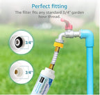 H&G lifestyles Calcium Inhibitor Filter for Misting System, Inline Garden Hose Water Softener, Reduce Hard Water Spots, Soften Water 3/4 GHT (Pack of 4)